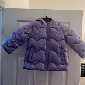 Stylish Toddler Girl’s Purple Puffer Coat